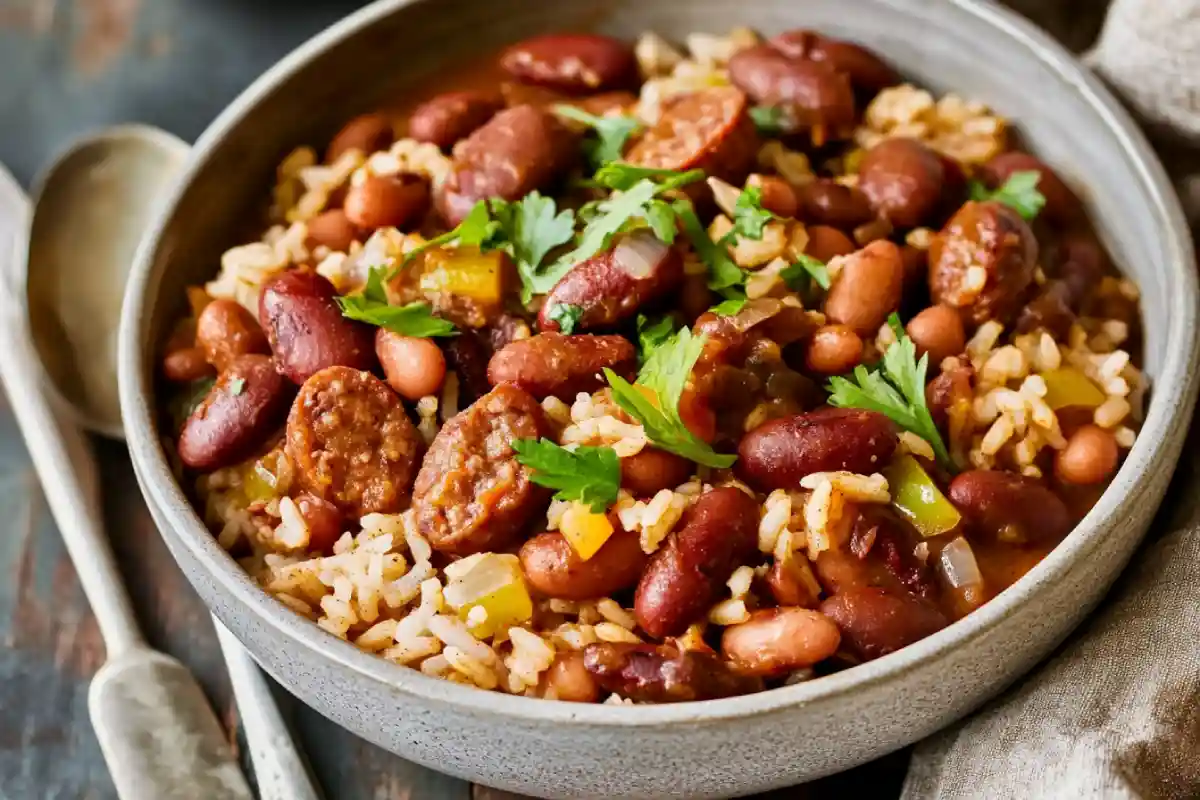 Cajun Beans And Rice With Sausage