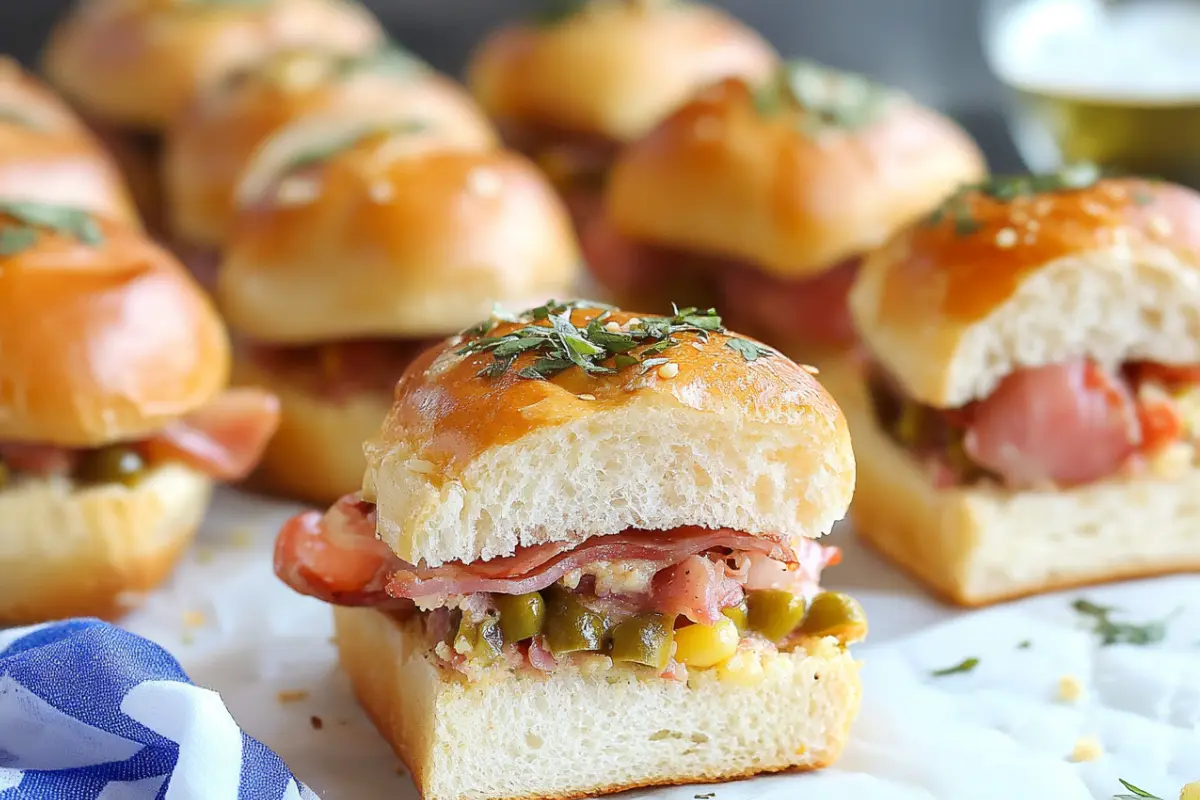mini muffaletta sandwiches