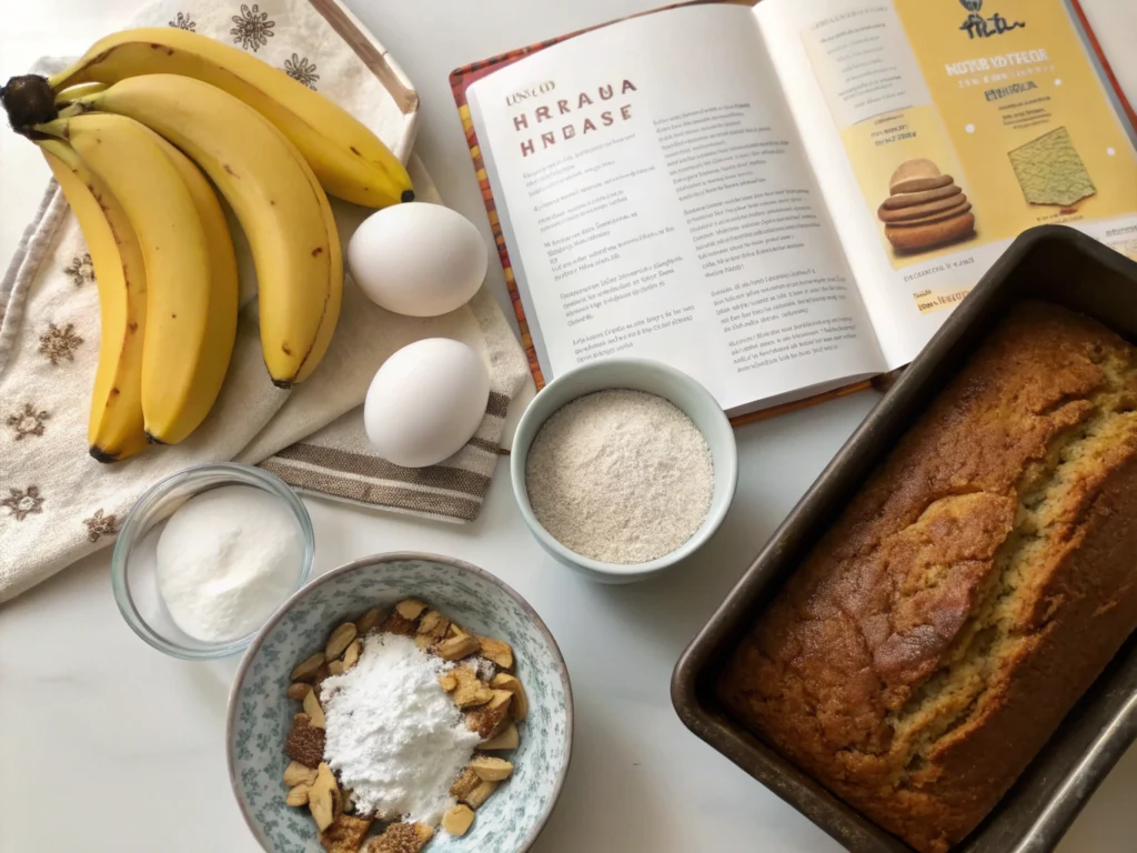 freshly baked easy banana bread