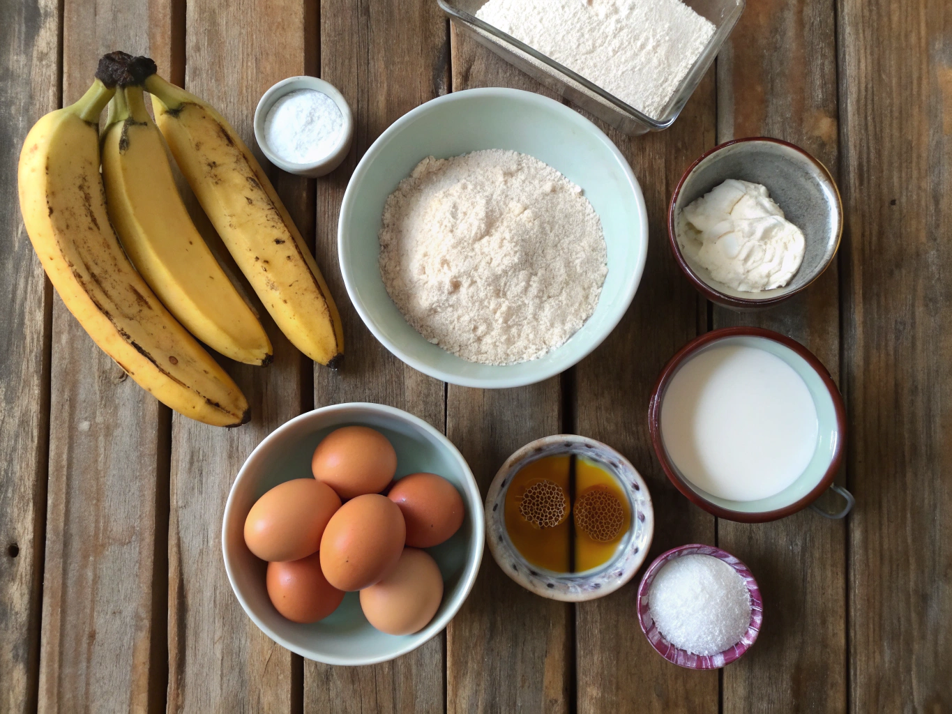 ingredients for banana bread