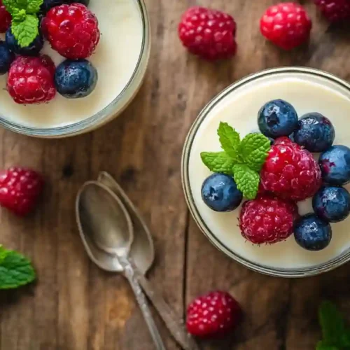 Panna cotta recipe in glassware