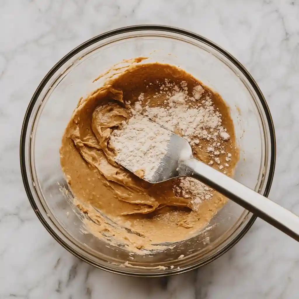 Mixing vegan cupcake batter