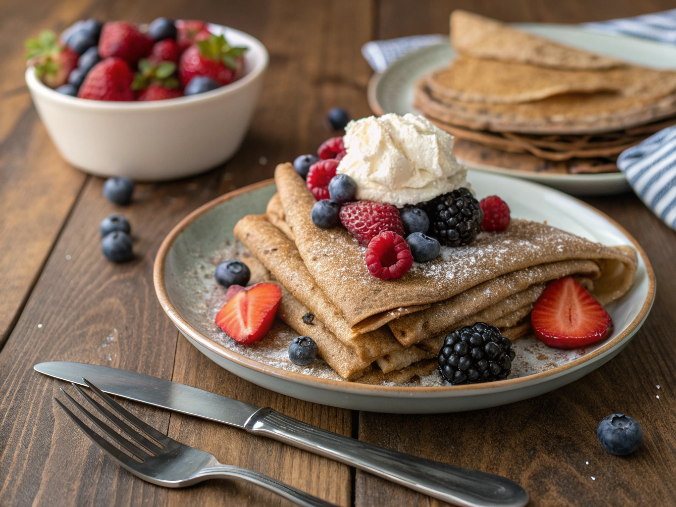 Buckwheat Crepes - Thin and Golden Brown