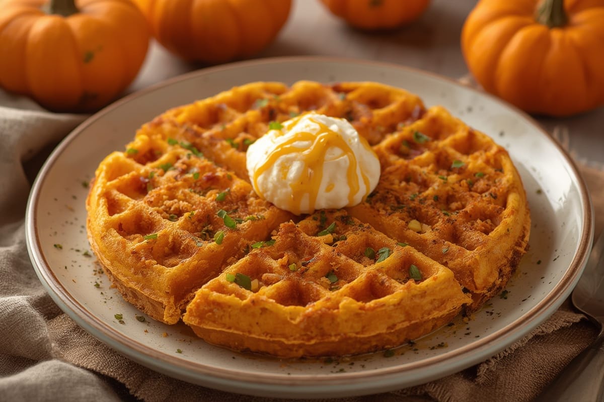 Pumpkin Waffles That Taste Like Fall in Every Bite