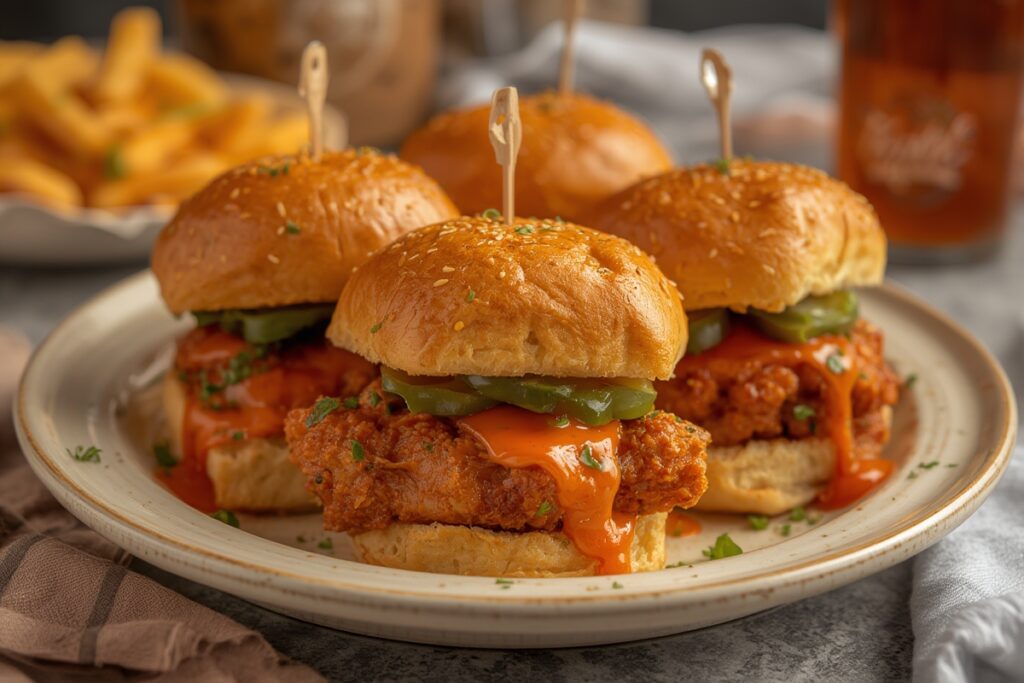 BUFFALO CHICKEN SLIDERS