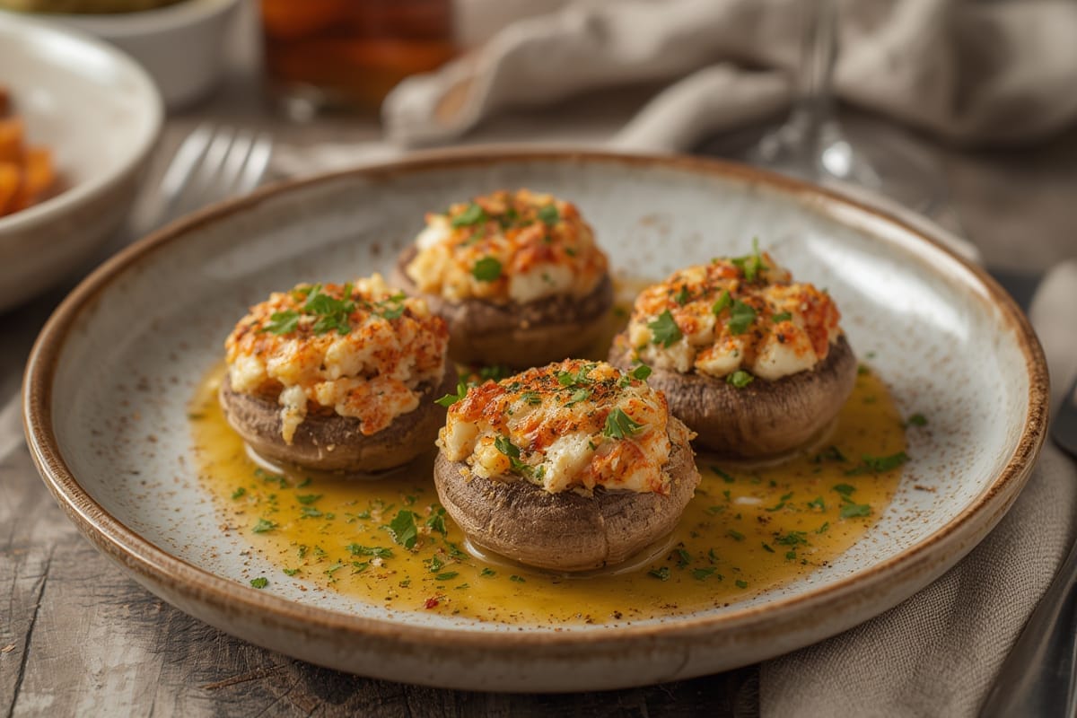 CRAB STUFFED MUSHROOMS