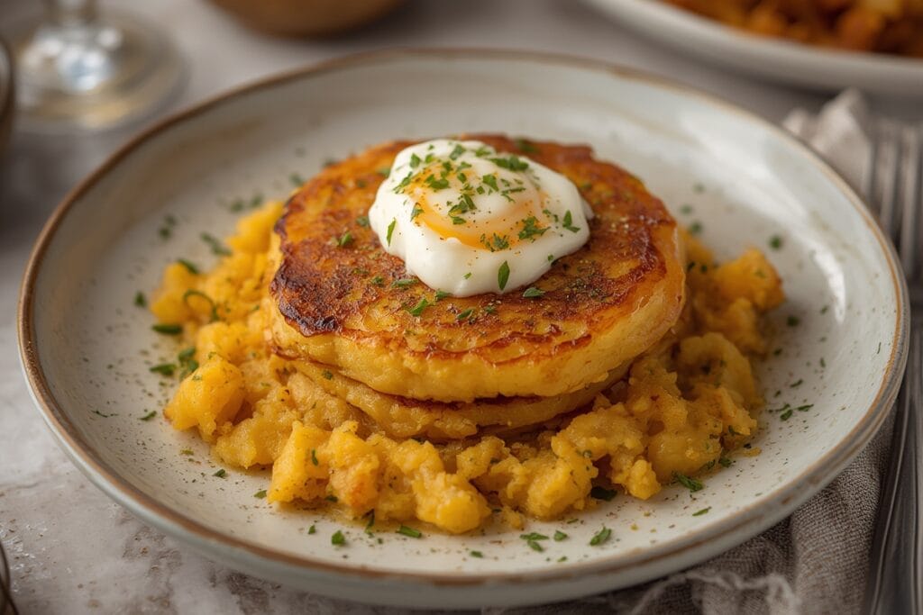 LEFTOVER MASHED POTATO PANCAKES