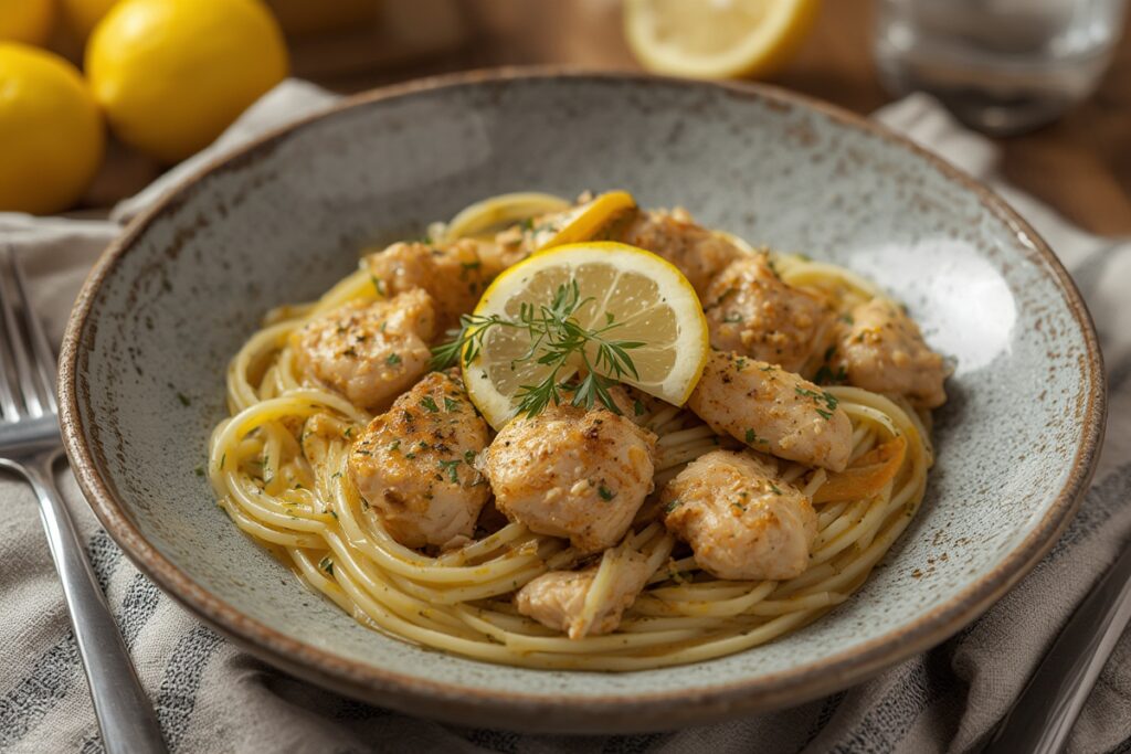 LEMON CHICKEN ORZO
