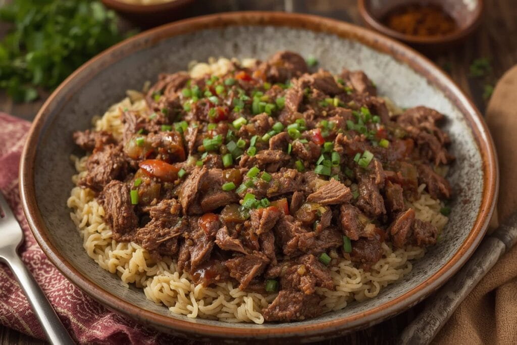 SLOW COOKER SHREDDED BEEF