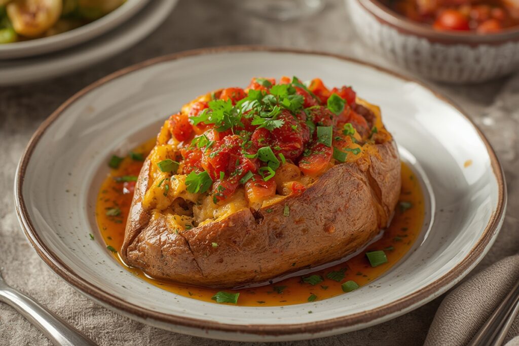 STUFFED SWEET POTATOES